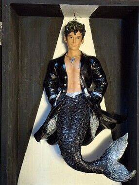 December Diamonds Collectible H2O Merman Xmas Ornament In Custom Display Case